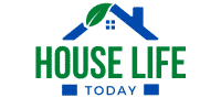 House Life Today logo featuring a blue roofed house with a green leaf and the text 'HOUSE LIFE TODAY'.