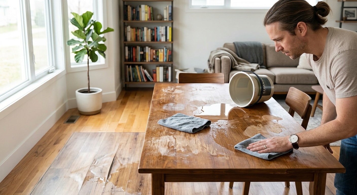 Over-Wetting Wooden and Laminate Furniture