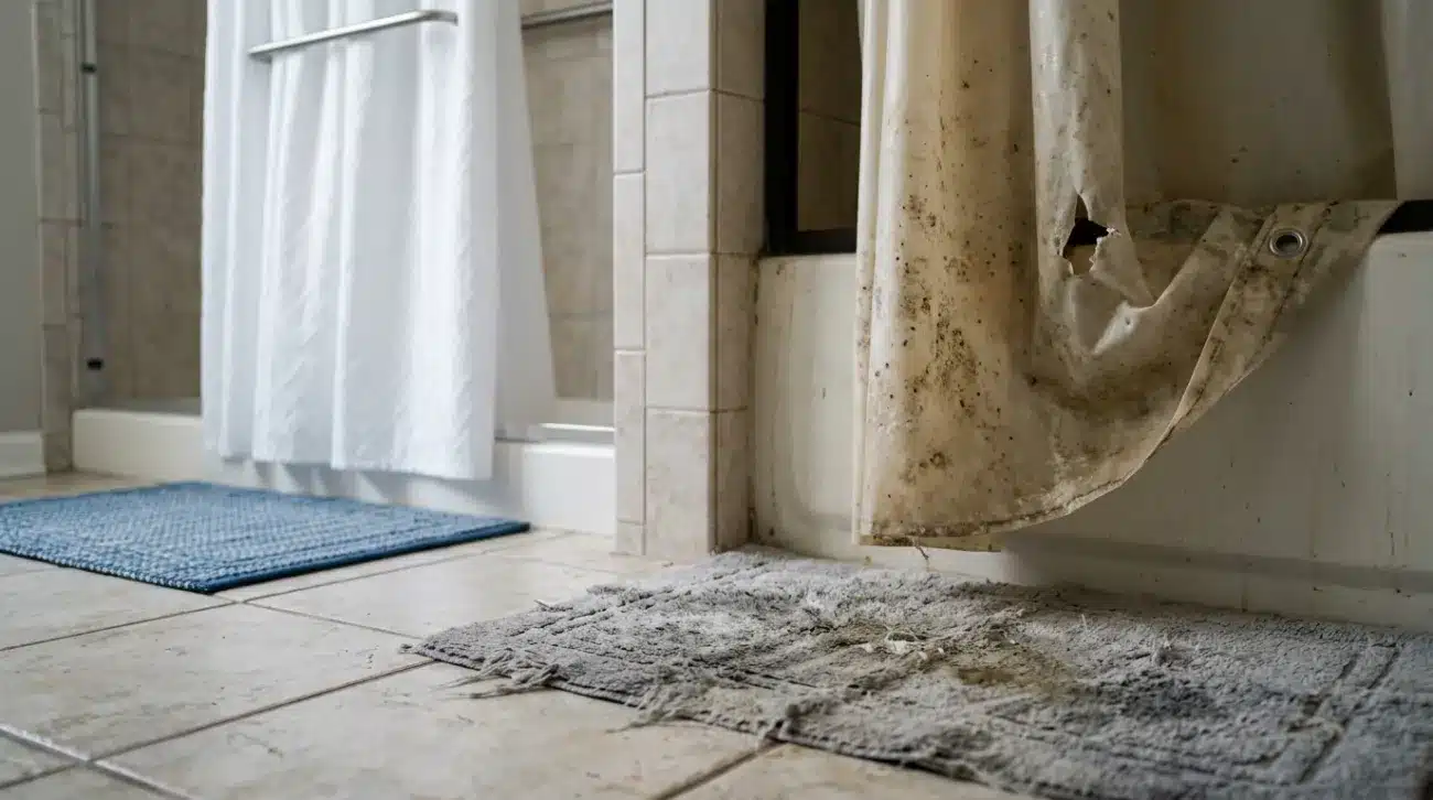 Shower Curtains and Bath Mats: Cleaning Versus Replacing